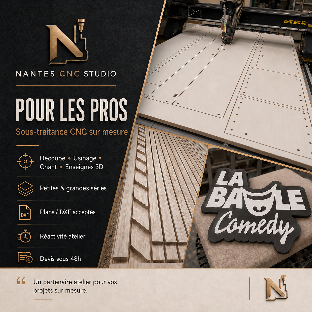 Flyer Nantes CNC Studio pour les professionnels